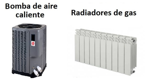 Comparativa Radiadores de gas o bomba de aire caliente
