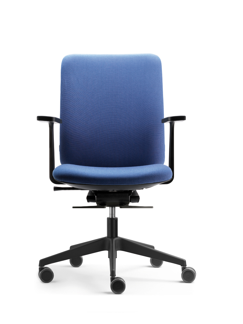 Silla de oficina Sentis, silla de trabajo forma 5, tapizado