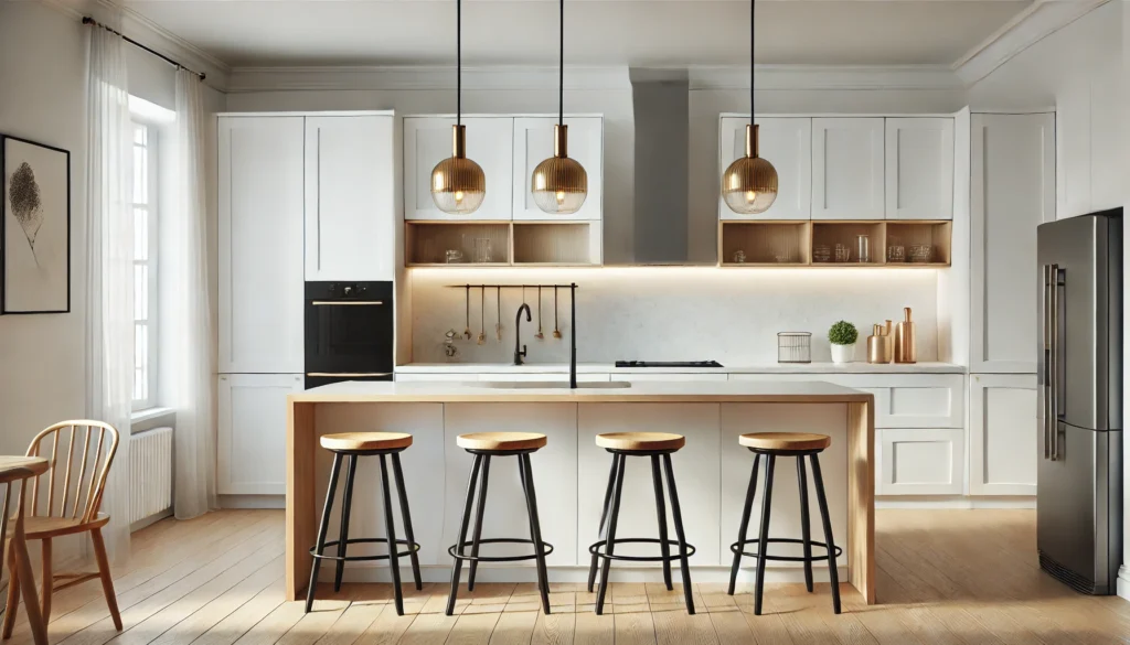 Diseño de encimeras para cocinas blancas modernas
